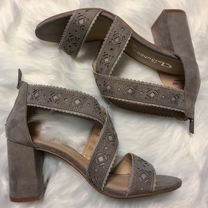 CL by Laundry - Biz Super Suede Taupe Sandal NWB